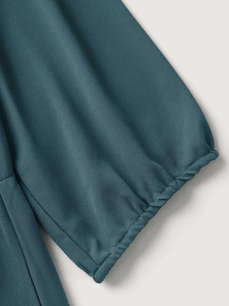 Texture Tiered Tassel Solid Midi Dress
