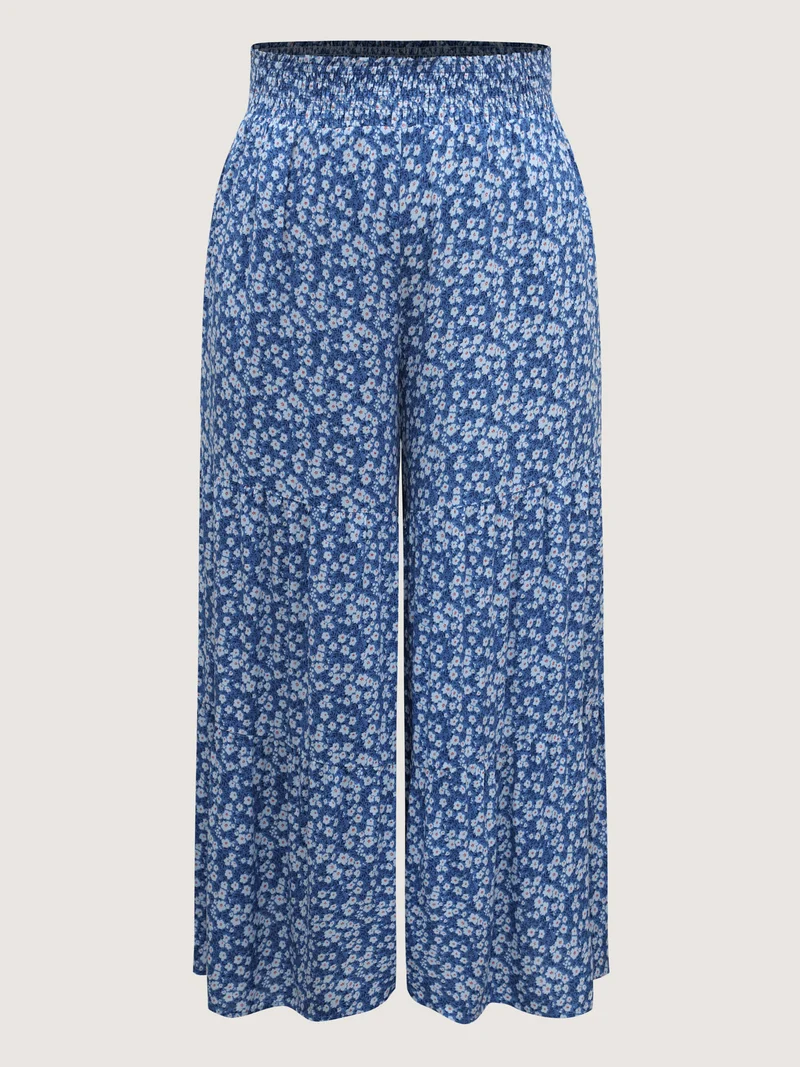 Ditsy Floral Print Extra Wide-Leg Pants