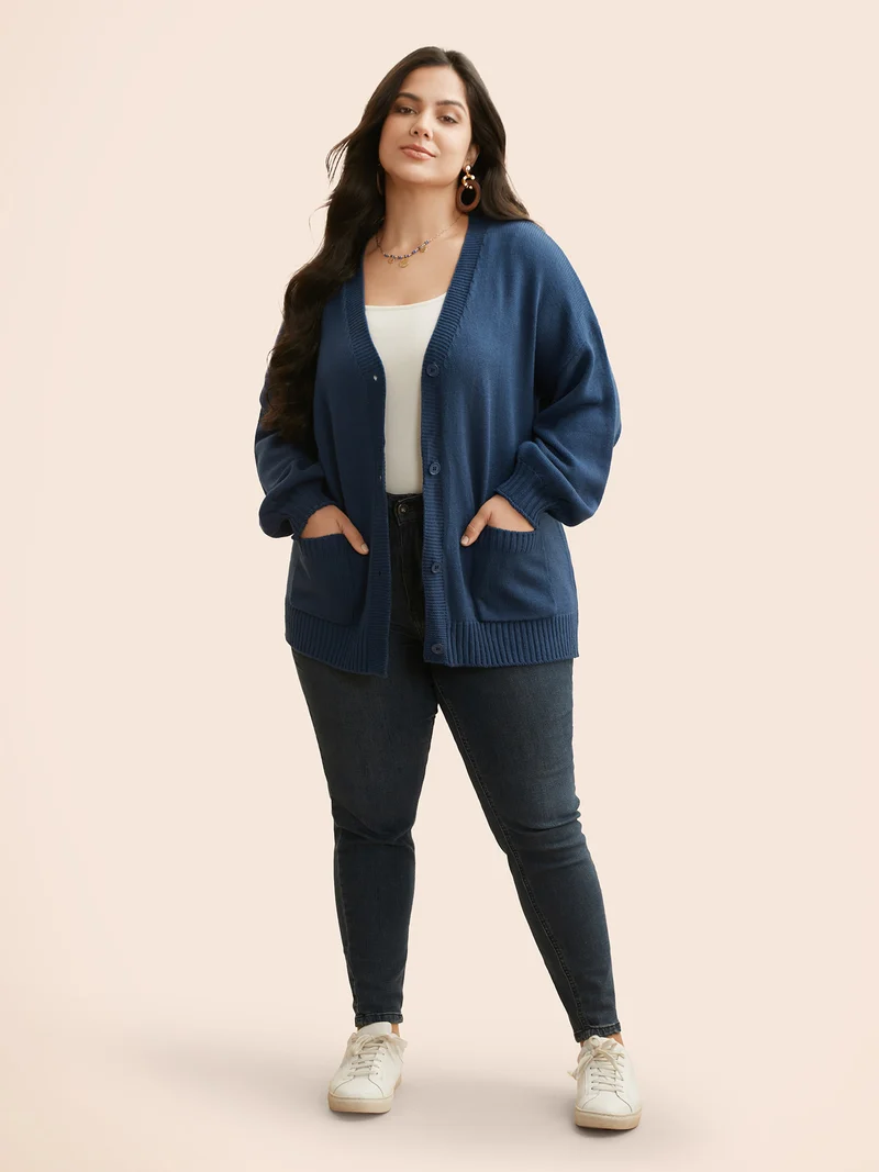 Landscape Pattern Drop Shoulder Sleeve Cardigan