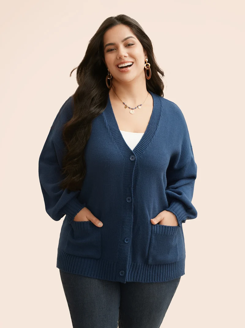 Landscape Pattern Drop Shoulder Sleeve Cardigan