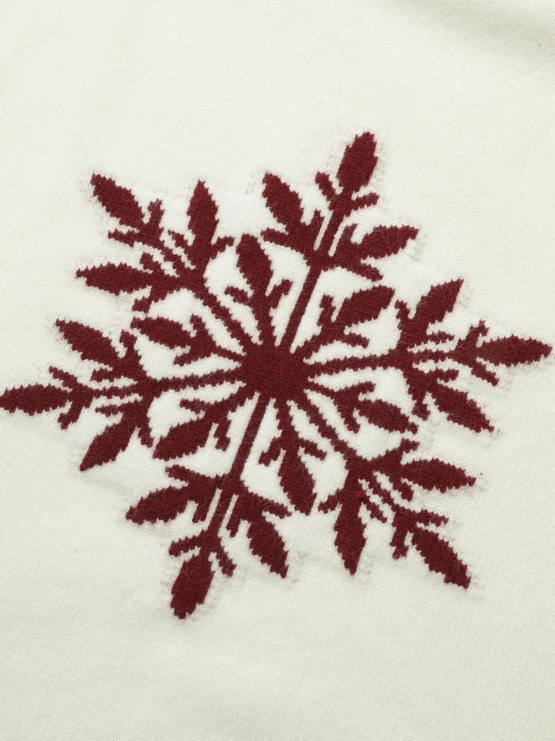 Supersoft Essentials Snowflakes Pattern Knit Pullover