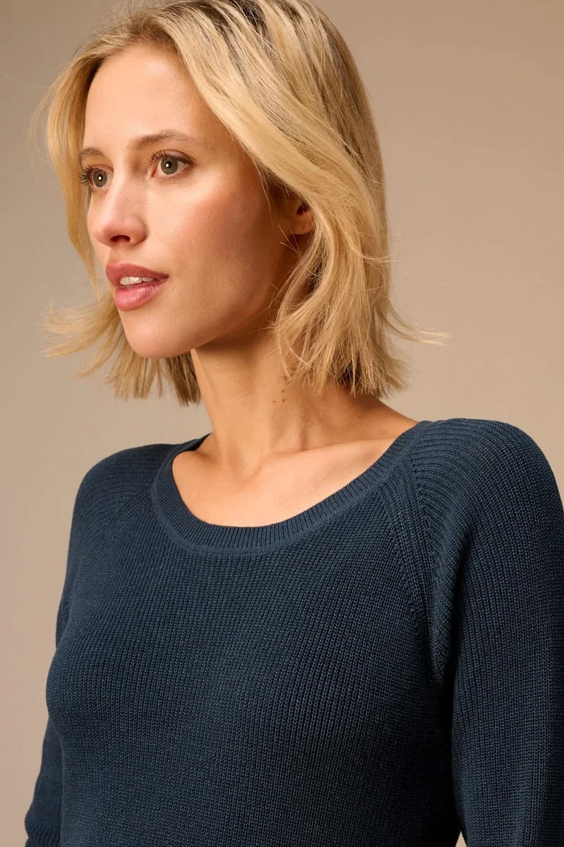 Robe longue en tricot côtelé