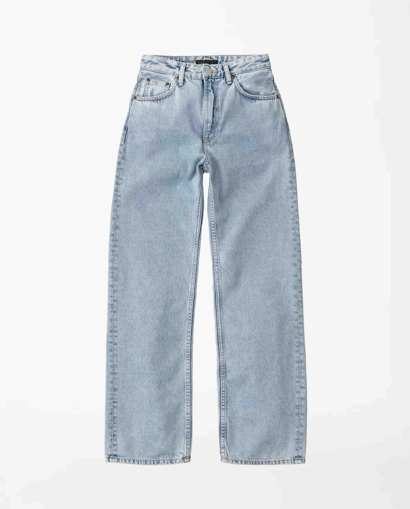 Jean ample en coton bio Clean Eileen Sunny Blue