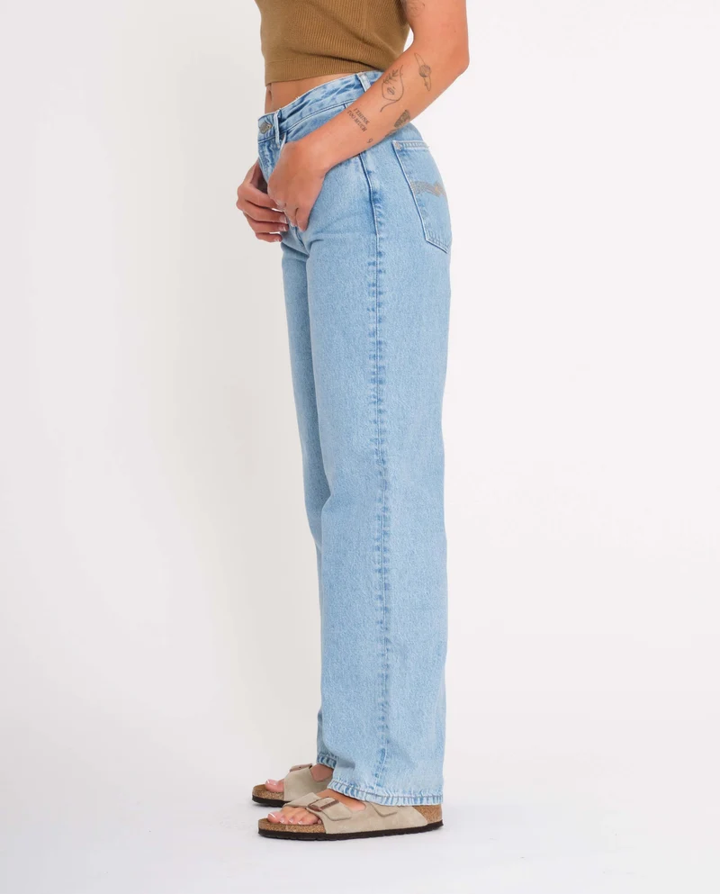 Jean ample en coton bio Clean Eileen Sunny Blue