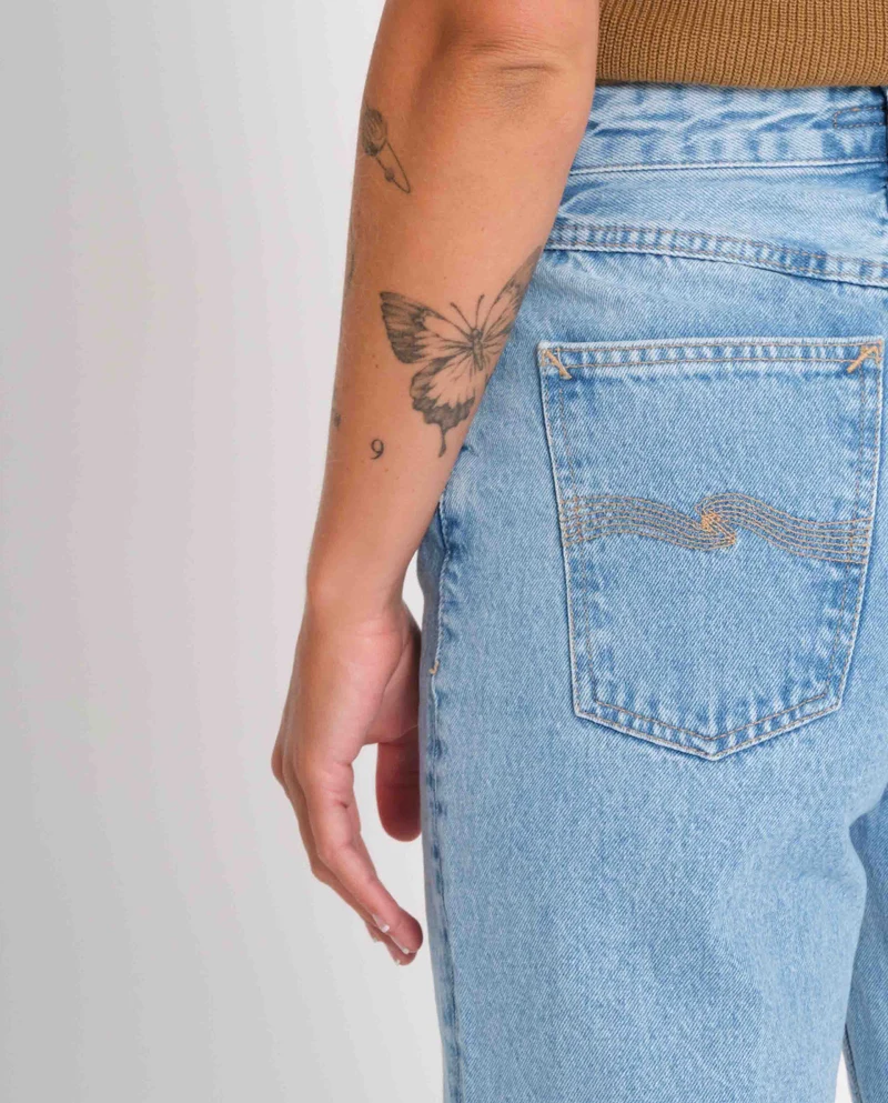 Jean ample en coton bio Clean Eileen Sunny Blue