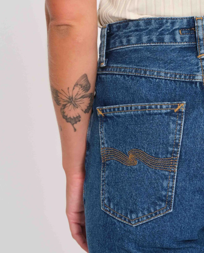 Jean mom en coton bio Breezy Britt 90s Stone