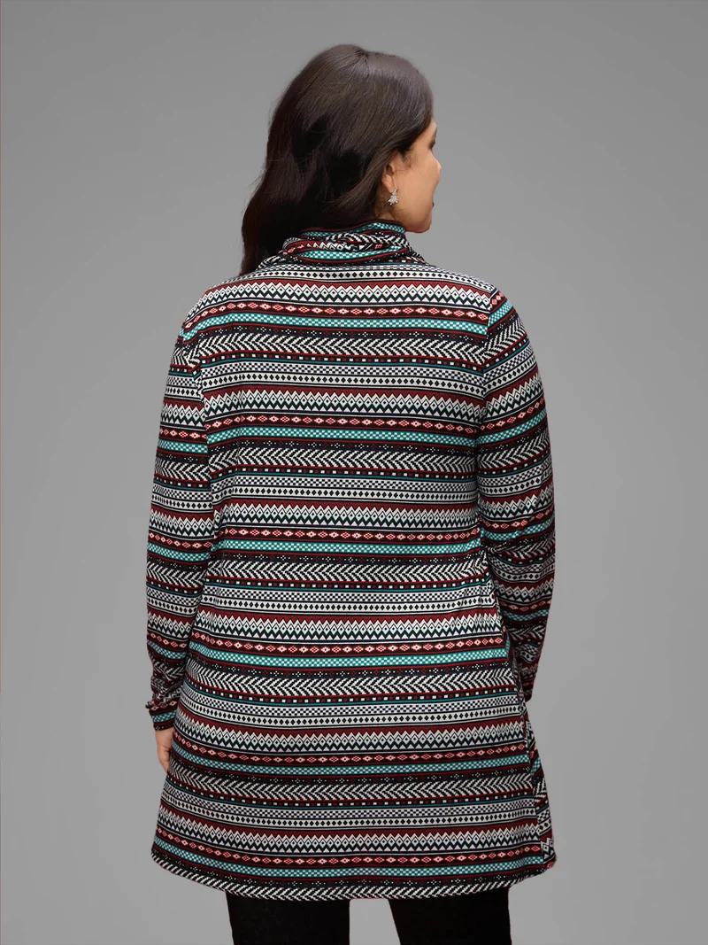 Festive Striped Wrap Tee