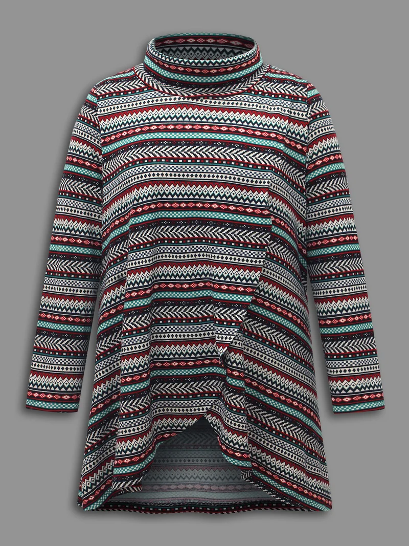 Festive Striped Wrap Tee