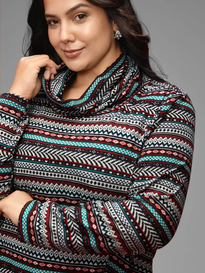 Festive Striped Wrap Tee