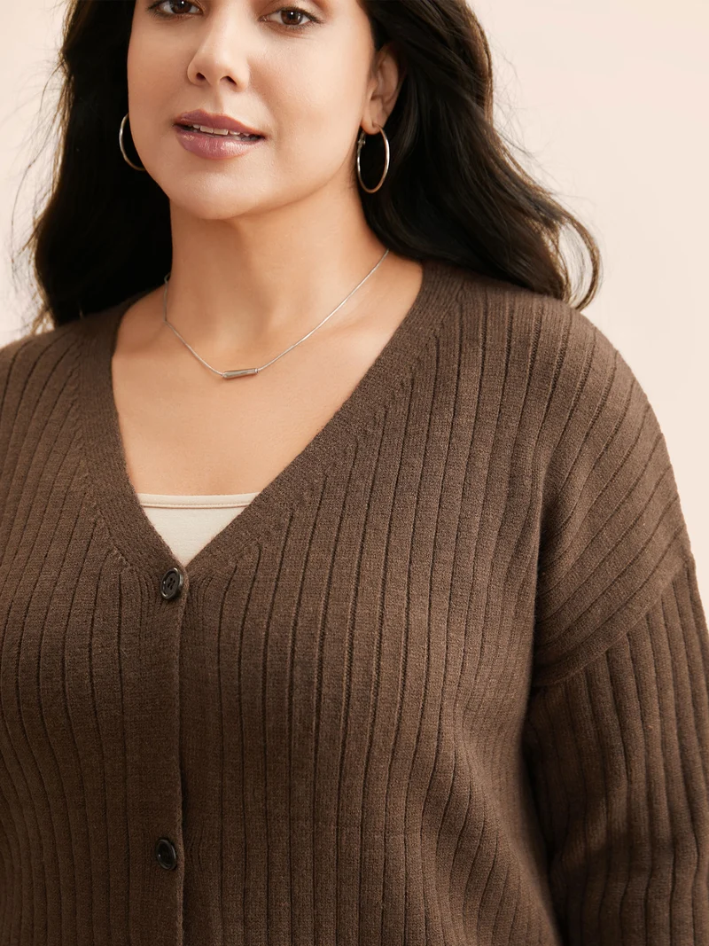 Supersoft V-Neck Cable Knit Cardigan