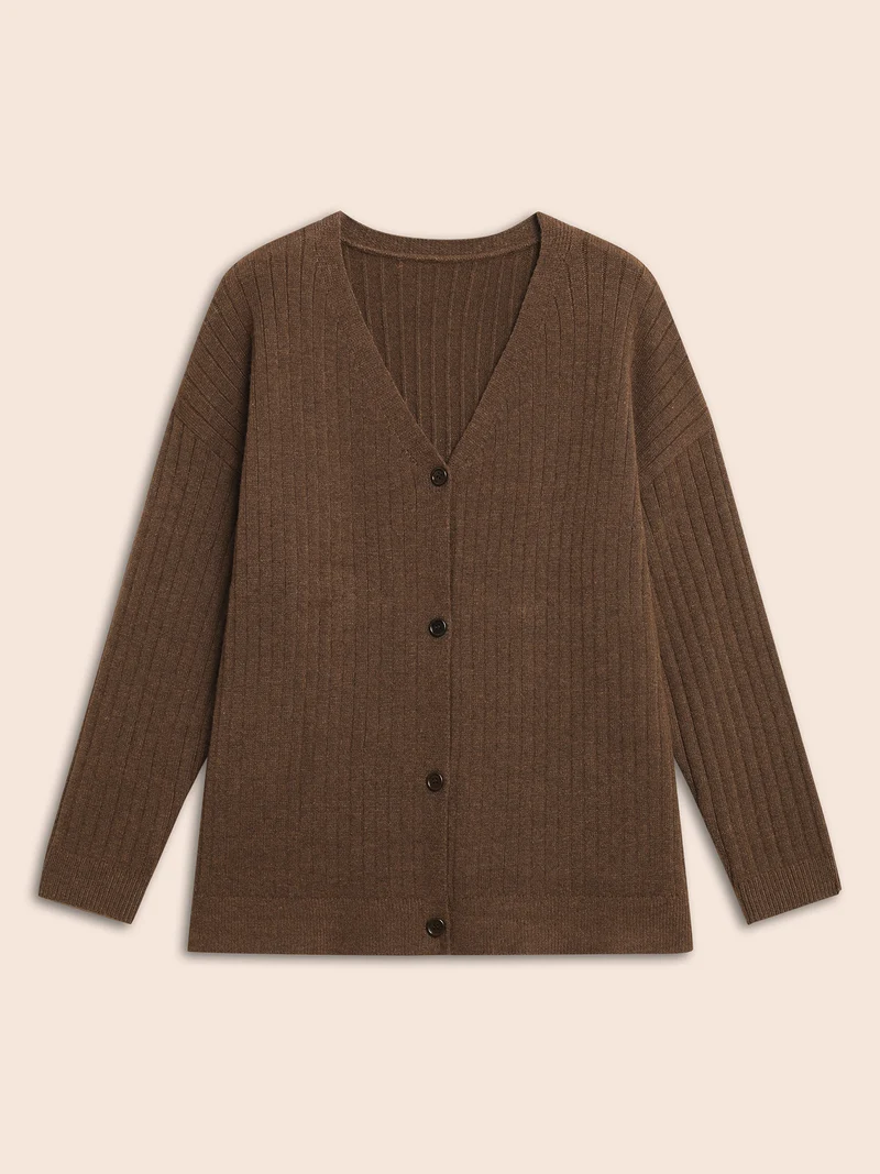 Supersoft V-Neck Cable Knit Cardigan
