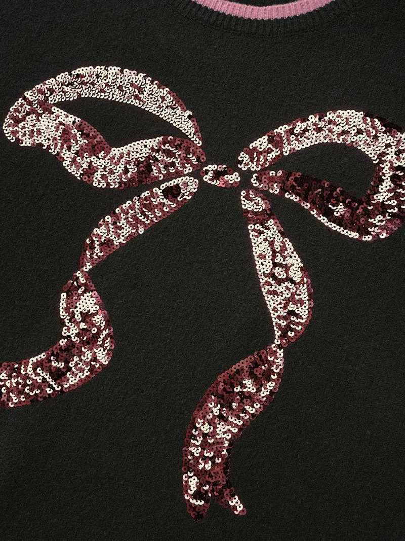Supersoft Essentials Sequin Embroidery Bow Detail Pullover