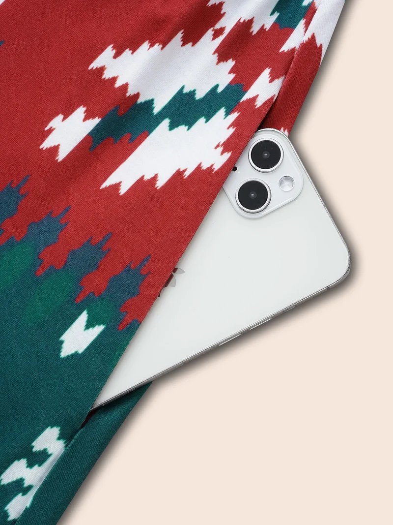 Holiday Everything Printed Lounge Midi Dress