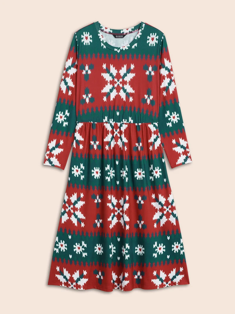 Holiday Everything Printed Lounge Midi Dress