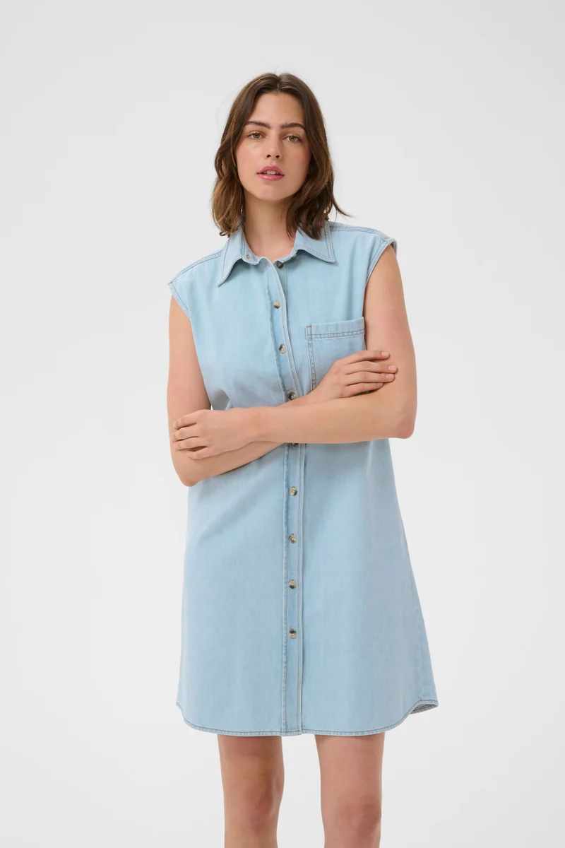 Robe Elly chemise sans manches