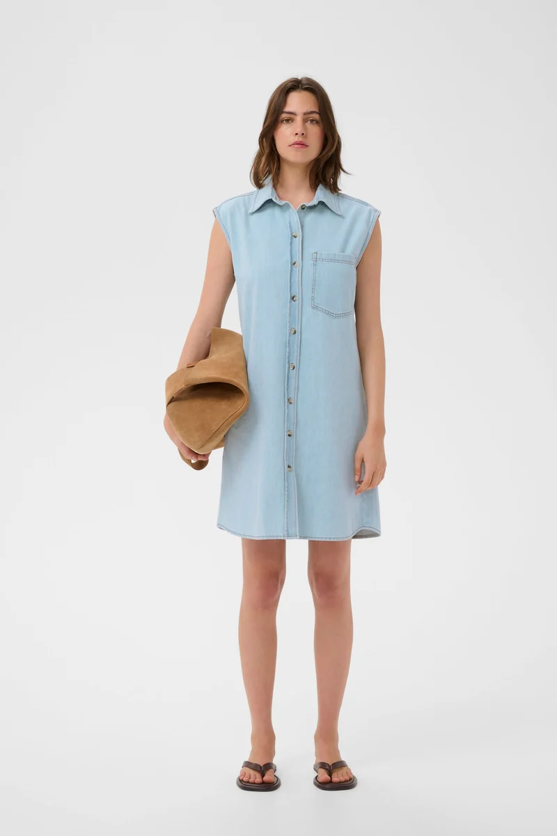 Robe Elly chemise sans manches