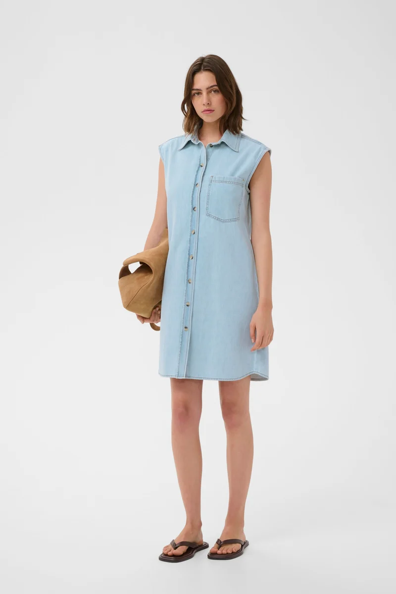 Robe Elly chemise sans manches