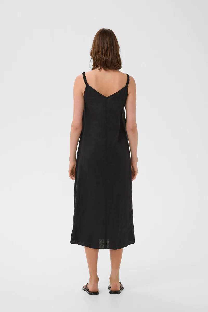 Robe Elinor midi fluide à bretelles fines
