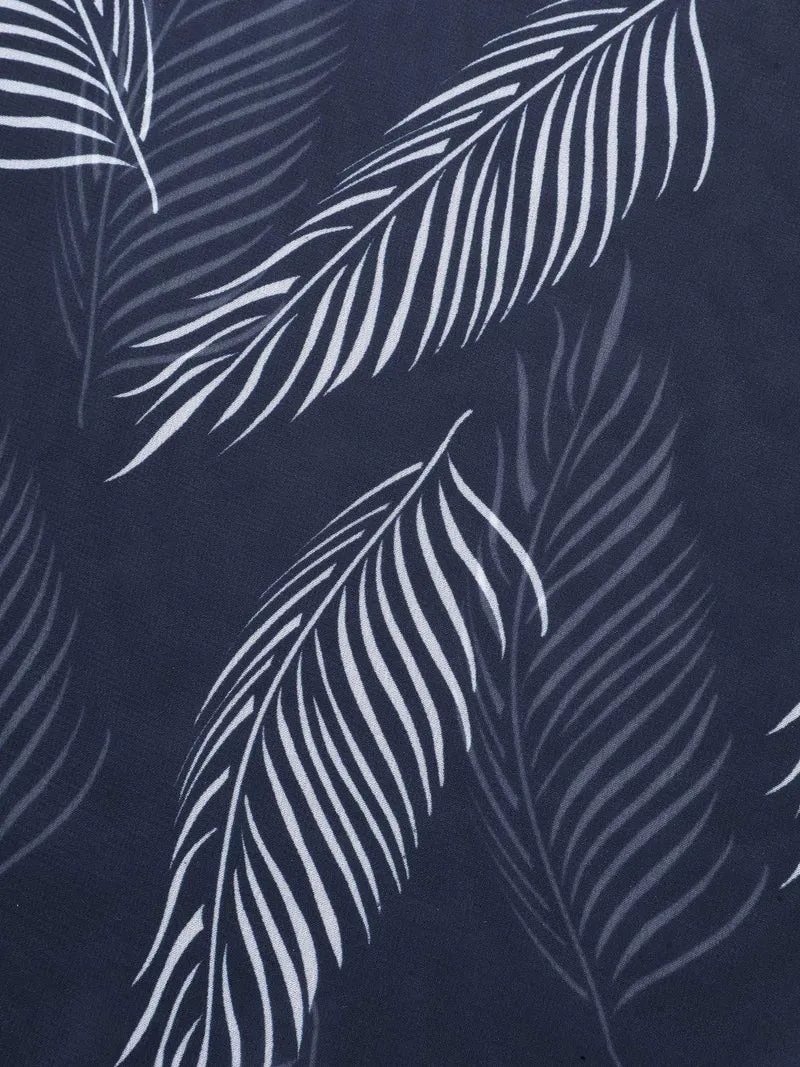 Chiffon Feather Print Sheer Kimono