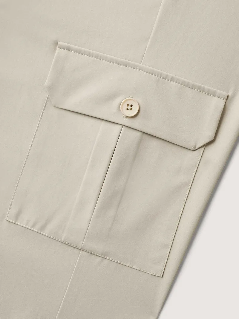 Waist Drawstring Pockets Straight-Leg Pants