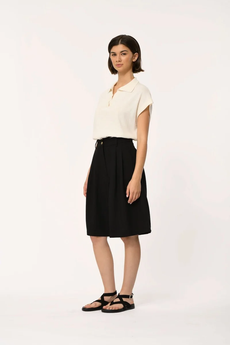 Bermuda fluide taille haute LAO