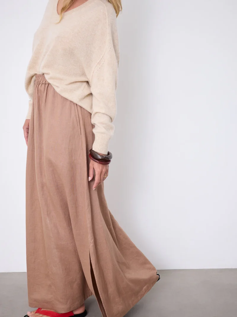 Jupe Vivienne longue fluide taille élastique