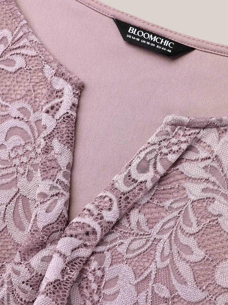 Lace Ruffled Puff Sleeve Shirt