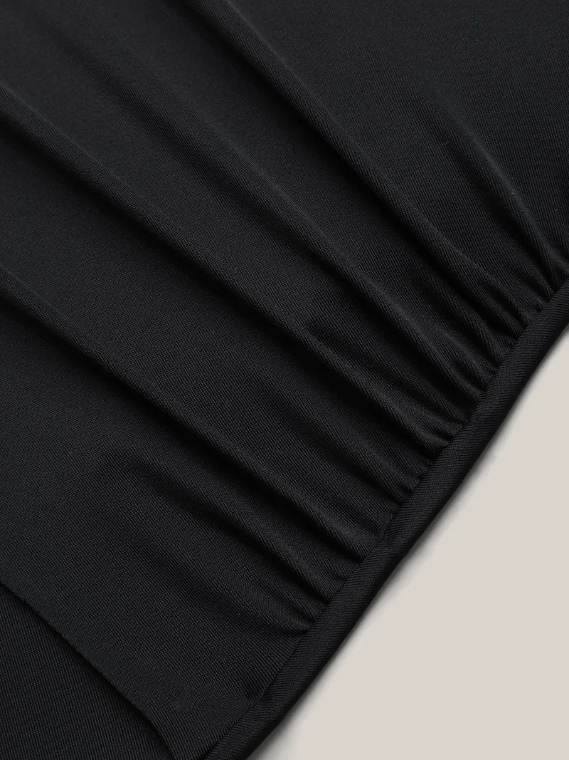 Wrap Ruched High-Waisted Swim Bottoms