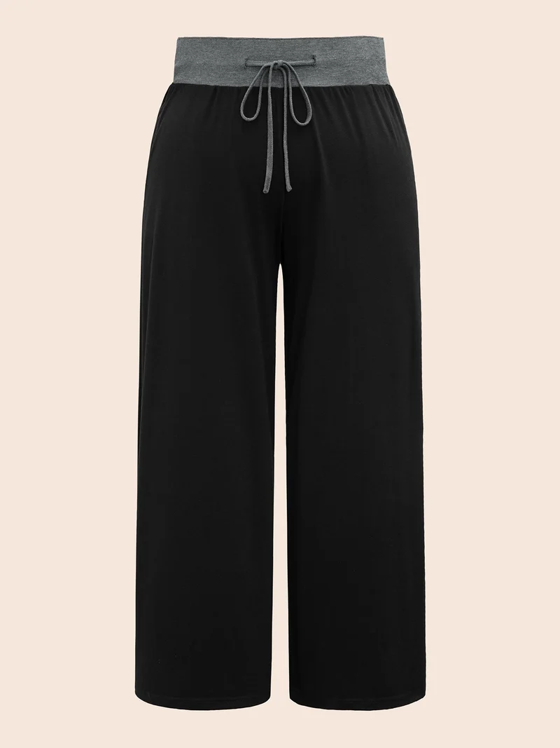 Color-Block Drawstring Lounge Bottoms