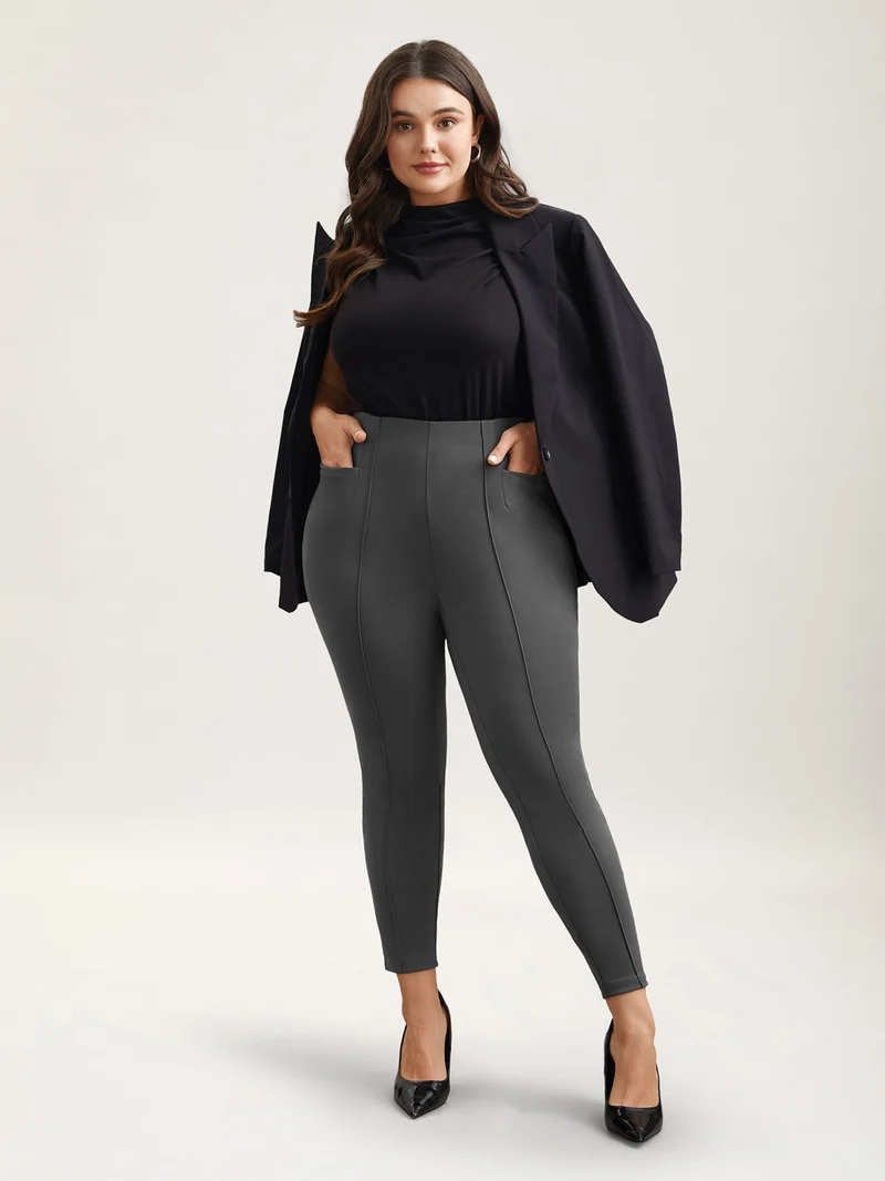 Heather No-Seam Skinny-Fit Pants
