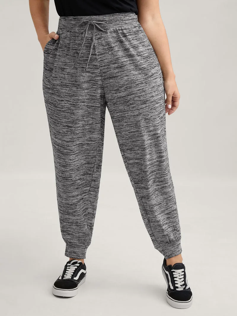Plain Heather Drawstring Lounge Bottoms