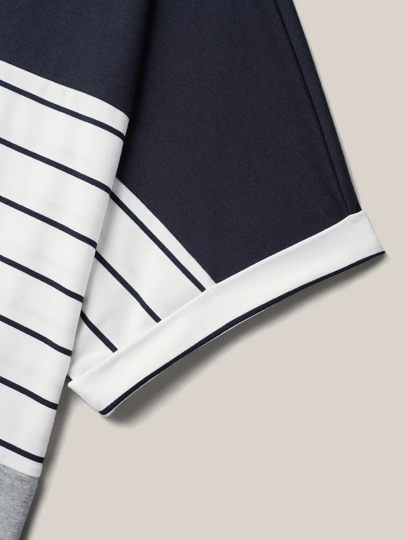 Color-Block Stretchy Stripes T-Shirt