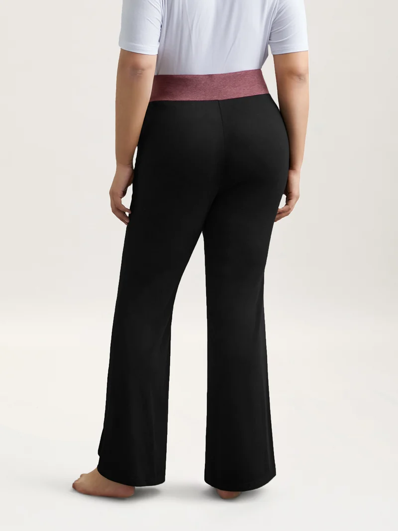 Color-Block Mid Rise Tight Pants