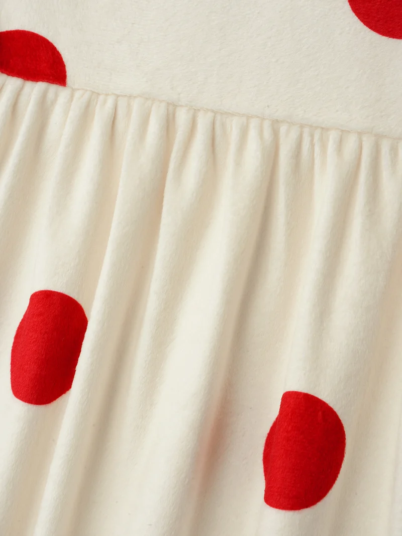 Mink Velvet Polka Dots Contrast T-Shirt