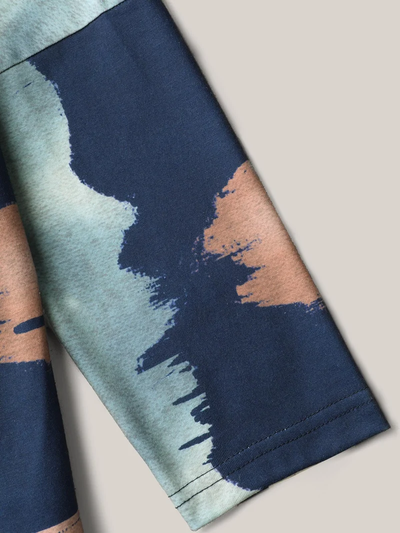 Abstract Print Dolman Sleeve T-Shirt