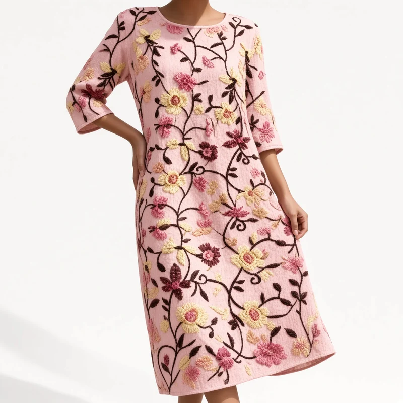 Éloravie™ — Robe brodée fluide charme estival