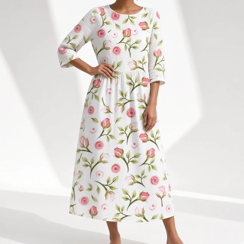 Éloravie™ — Robe brodée fluide charme estival