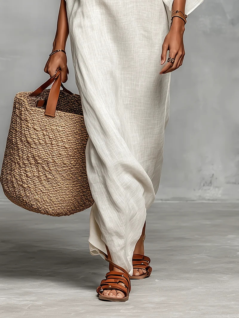 Aveline™ | Robe Maxi Off-Shoulder avec Manches Chauve-Souris