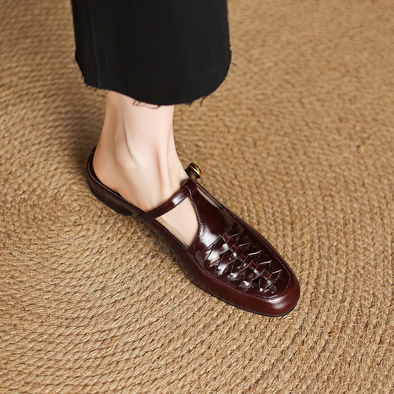 Riza | Mules Intrecciate avec Bride