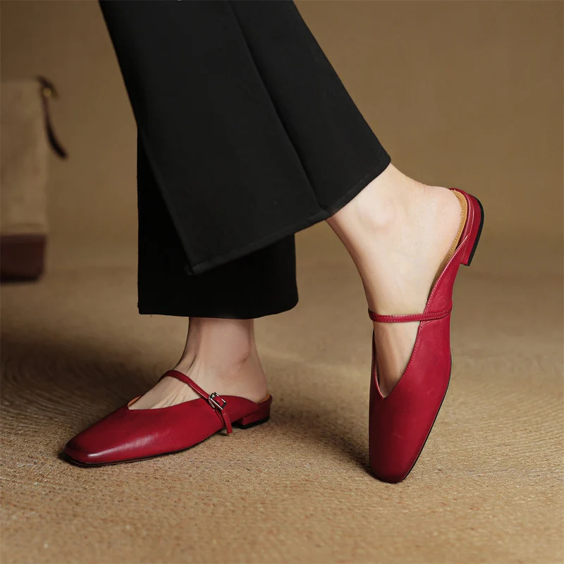 Carol | Mules Mary Jane à Bout Carré