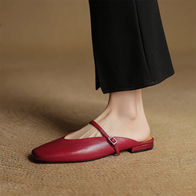 Carol | Mules Mary Jane à Bout Carré