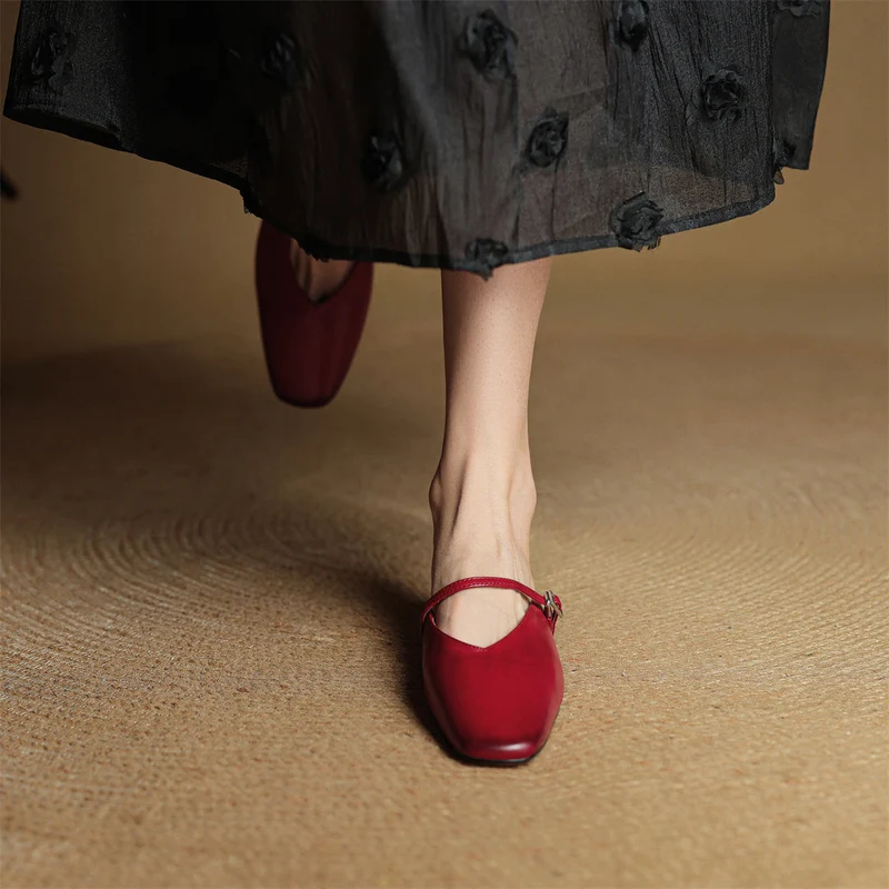 Carol | Mules Mary Jane à Bout Carré