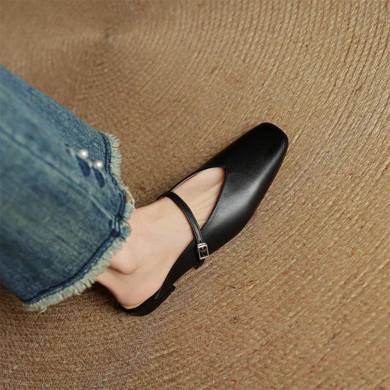 Carol | Mules Mary Jane à Bout Carré