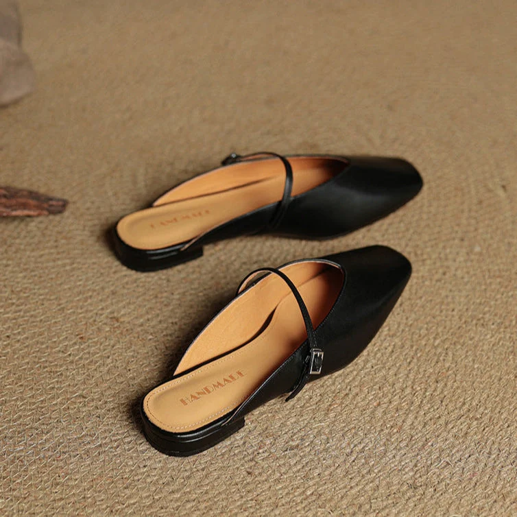 Carol | Mules Mary Jane à Bout Carré