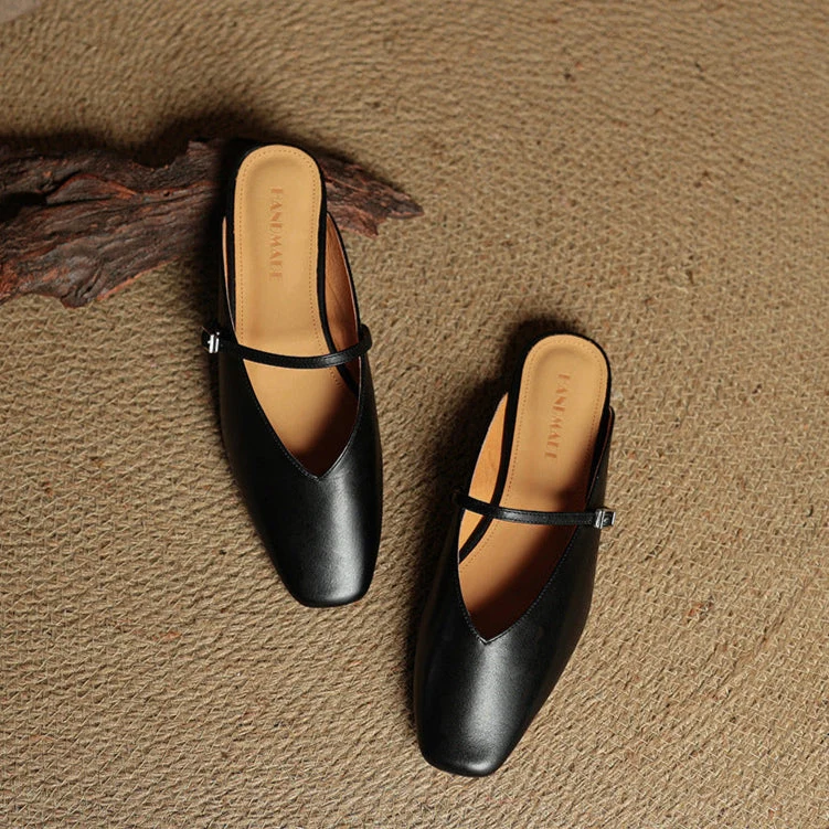 Carol | Mules Mary Jane à Bout Carré