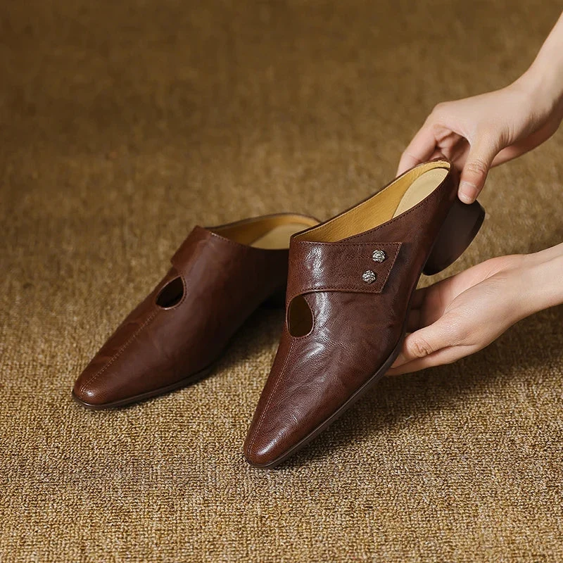 Miles | Mules à Punta avec Détails Découpés