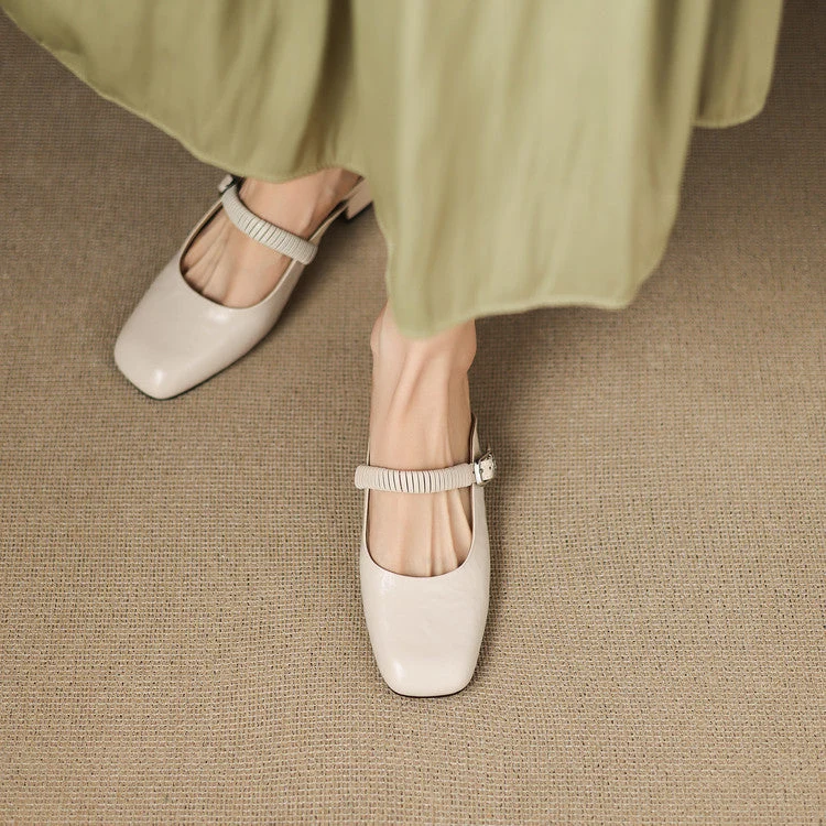 Laiza | Mules Mary Jane à Bout Ronde