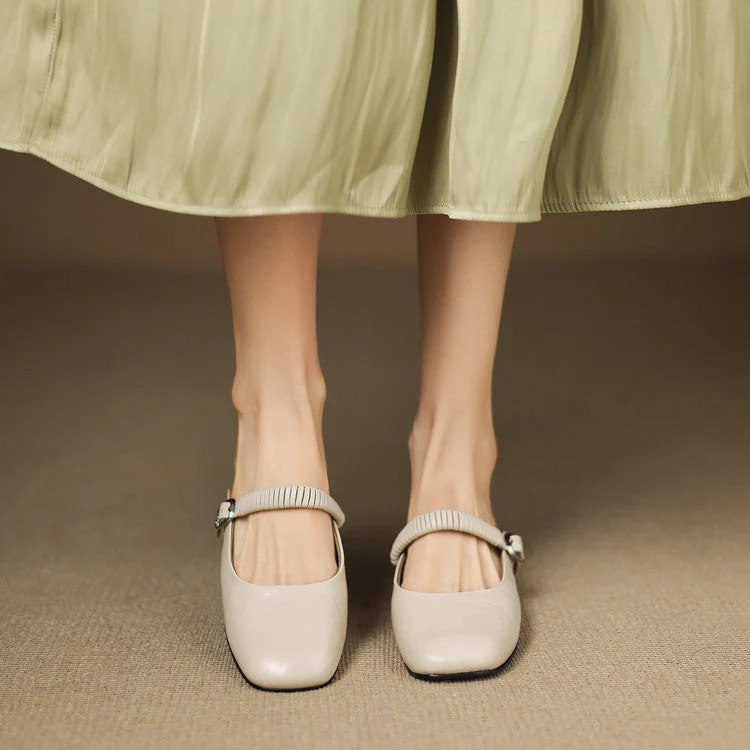 Laiza | Mules Mary Jane à Bout Ronde