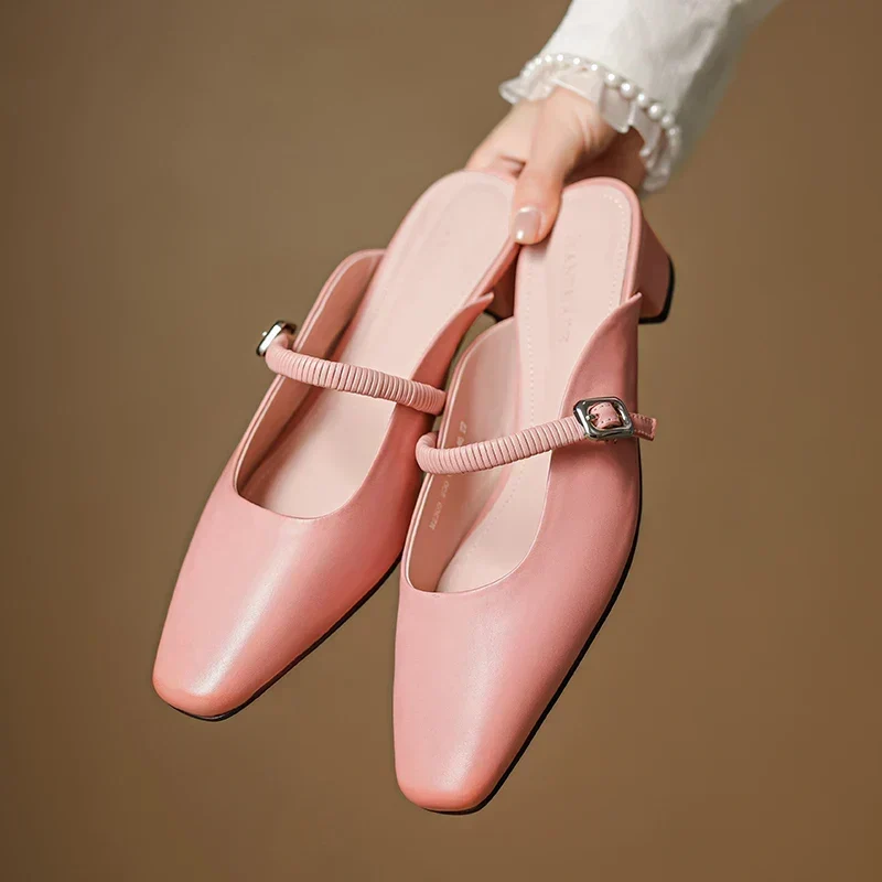 Lisa | Mules Mary Jane à Bout Carré