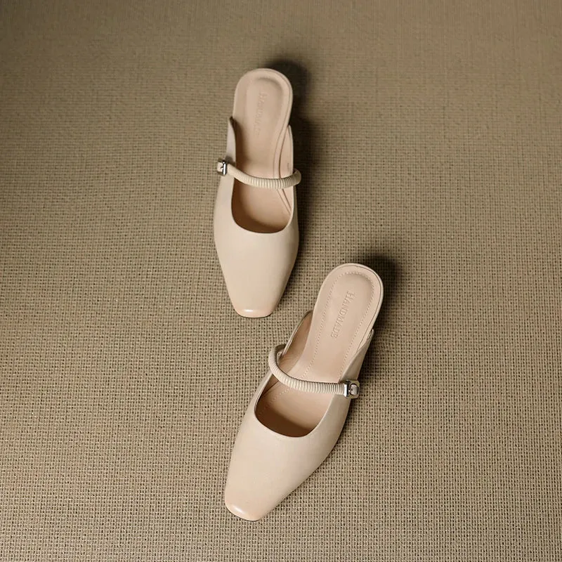 Lisa | Mules Mary Jane à Bout Carré